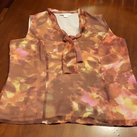 Coldwater Creek Sleeveless Top V Neck EUC M(10-12) - Picture 13 of 13